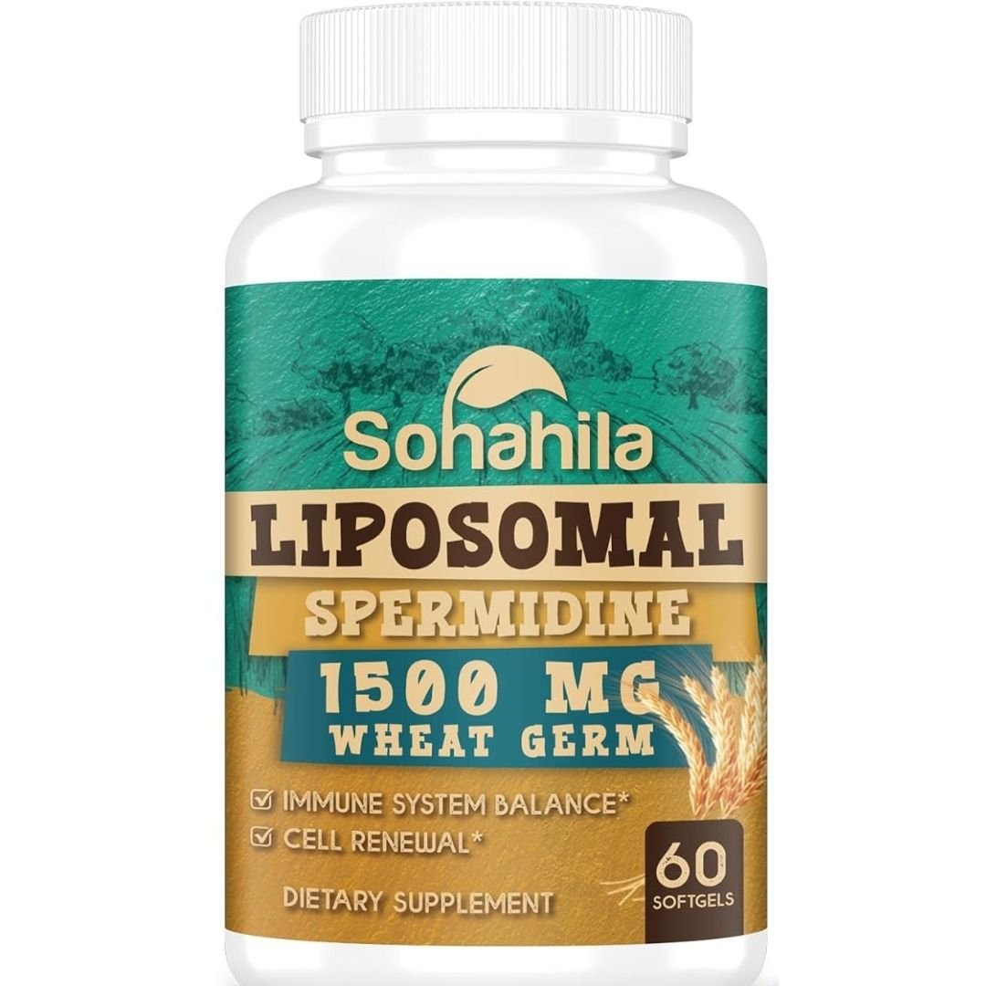 Extracto liposomal de germen de trigo de espermidina de 1500 MG, absorción máxima, suplemento de espermidina de 15 mg