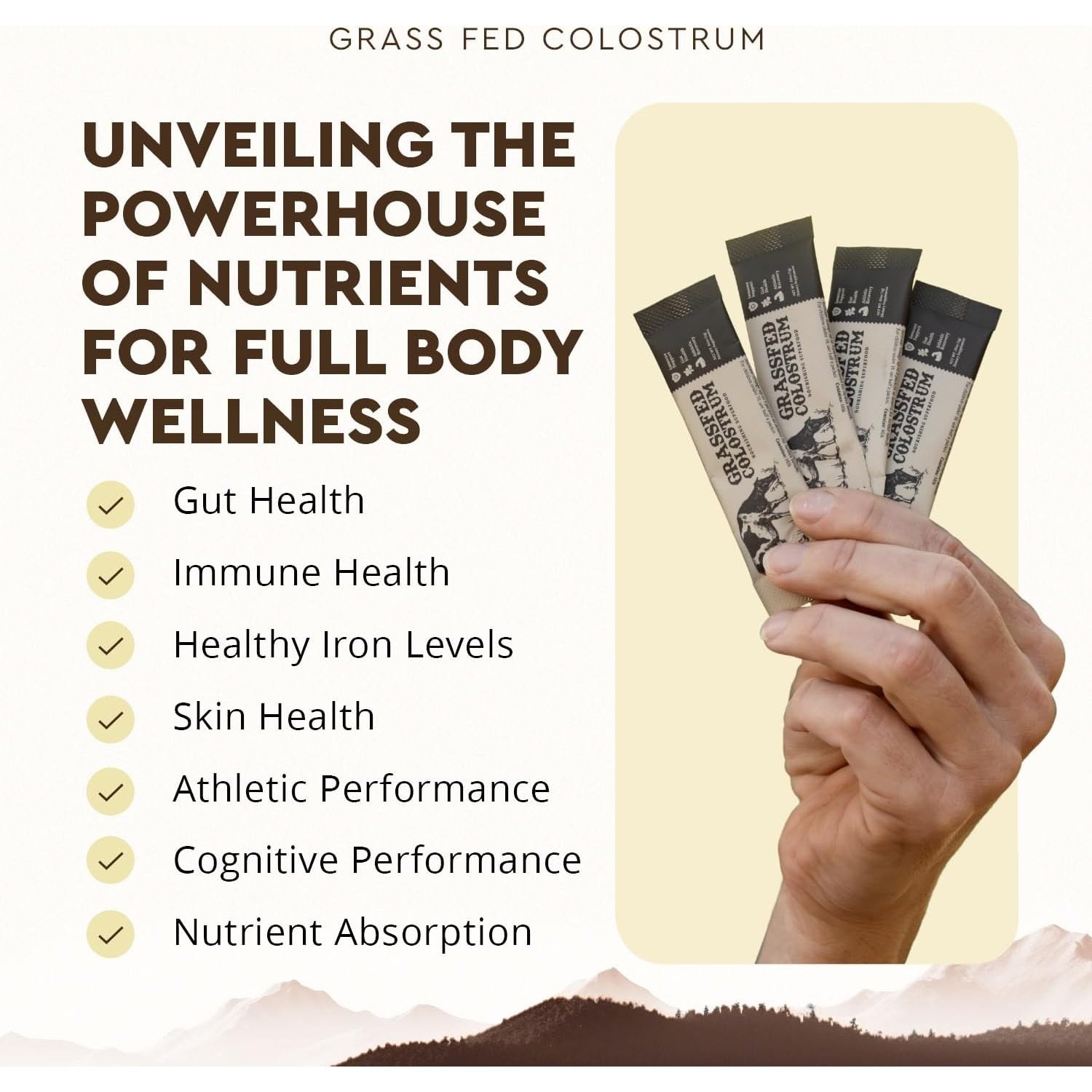 Paquetes de polvo de calostro bovino alimentado con pasto, suplemento de apoyo inmunológico - Image 6