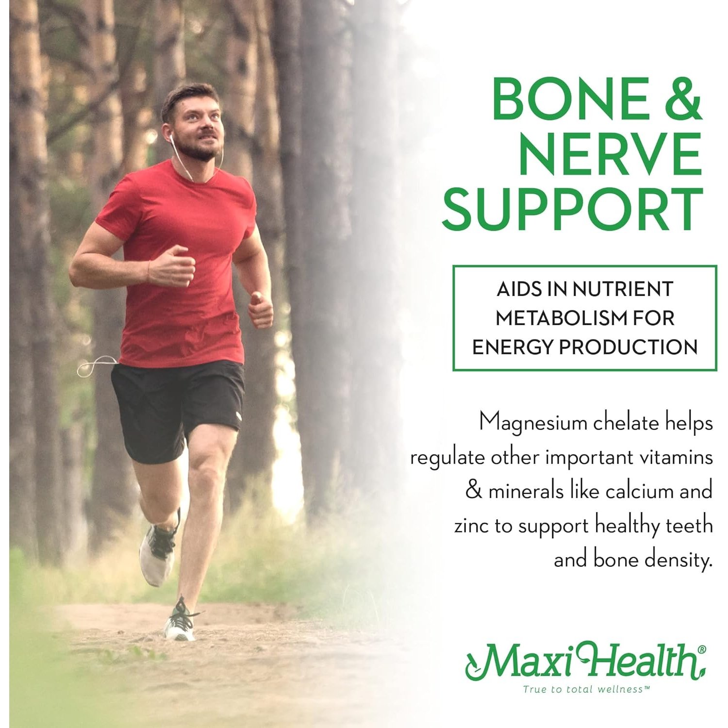 Maxi Kosher Health - Cápsulas de magnesio para la producción de energía para huesos y nervios, 90 unidades - Image 5