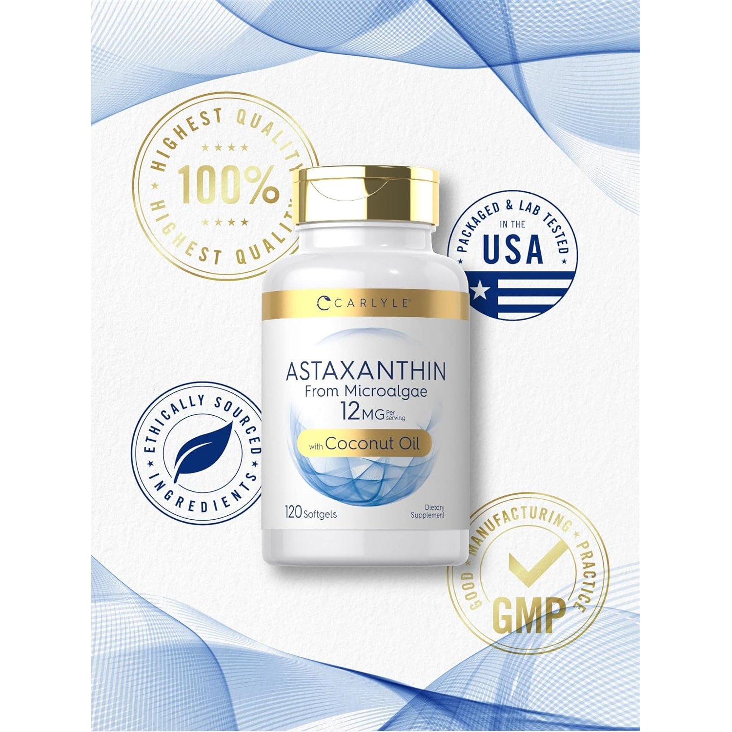 Astaxantina 12 mg 120 cápsulas blandas – Antioxidante premium con aceite de coco - Image 4