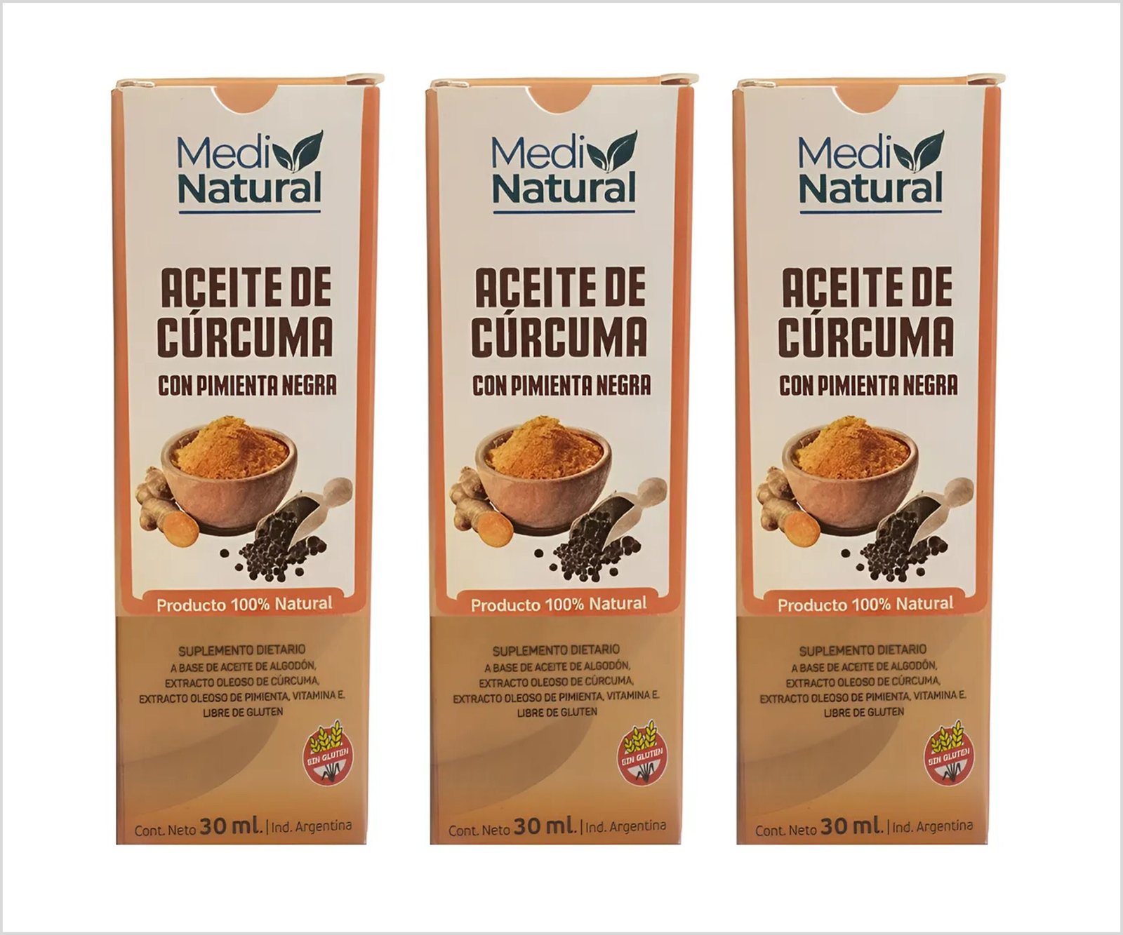 Aceite de Cúrcuma + Pimienta Negra 30 ml Pack x3 – Potente fórmula natural para bienestar, defensa y equilibrio
