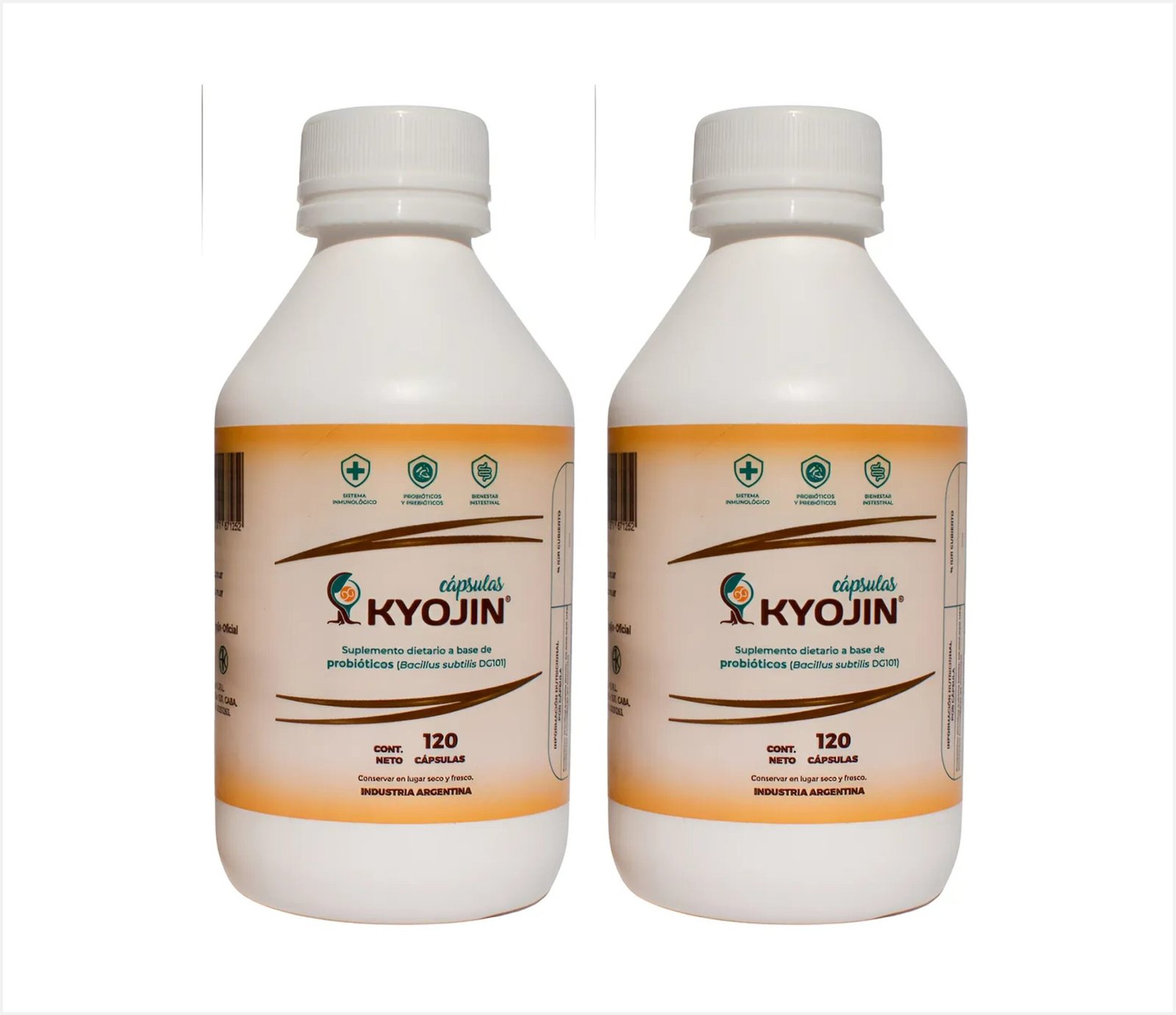 KYOJIN Probióticos + Prebióticos 120 cáps – Salud intestinal y bienestar diario x 2 unidades