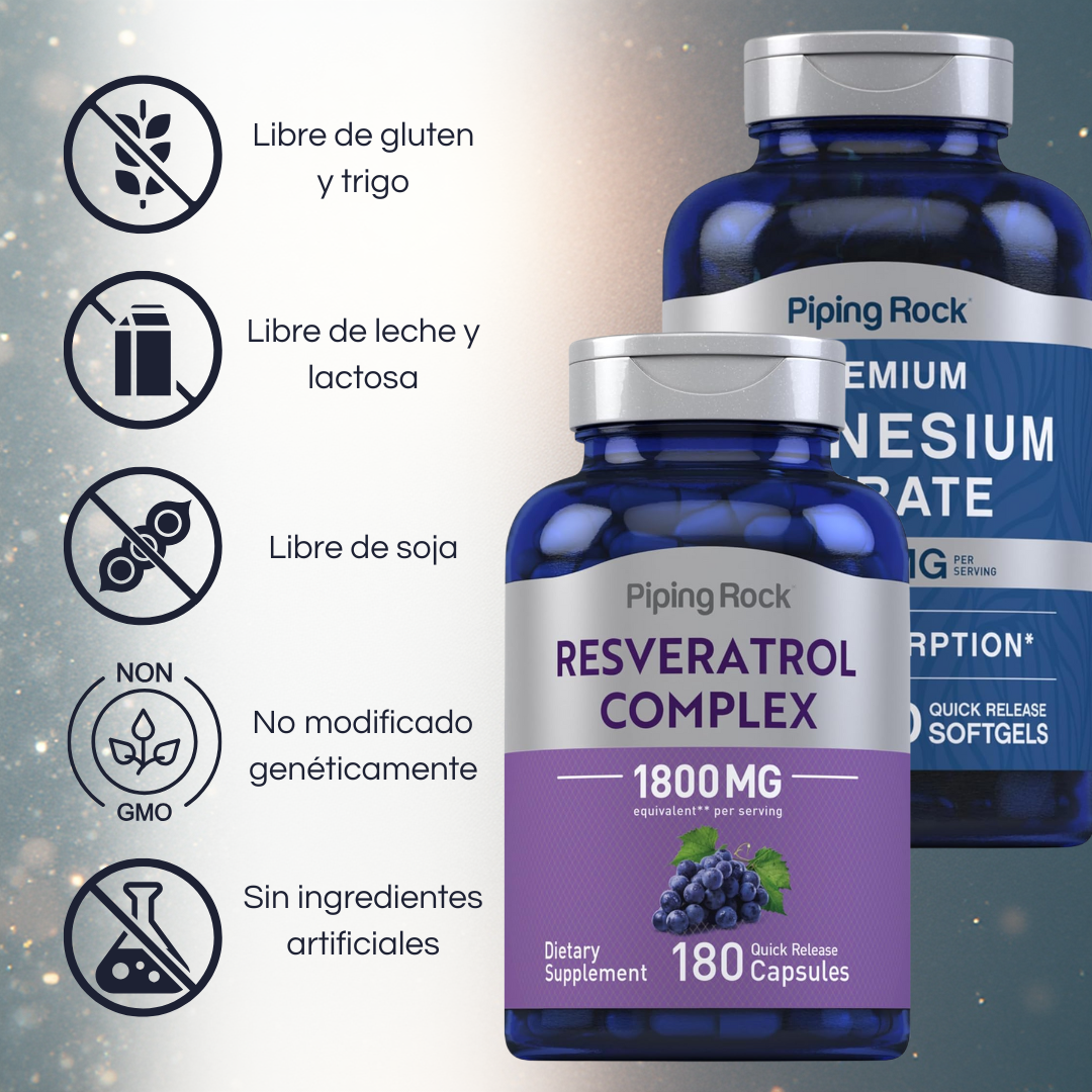 Combo Resveratrol 1800 mg + Magnesio Citrato 375 mg | Antioxidante y Bienestar Integral - Image 5